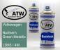 Preview: Volkswagen, Northern Green Metallic, LD6S / 4M: 400ml Sprühdose + 400ml Klarlack - Set, von ATW Autoteile West.